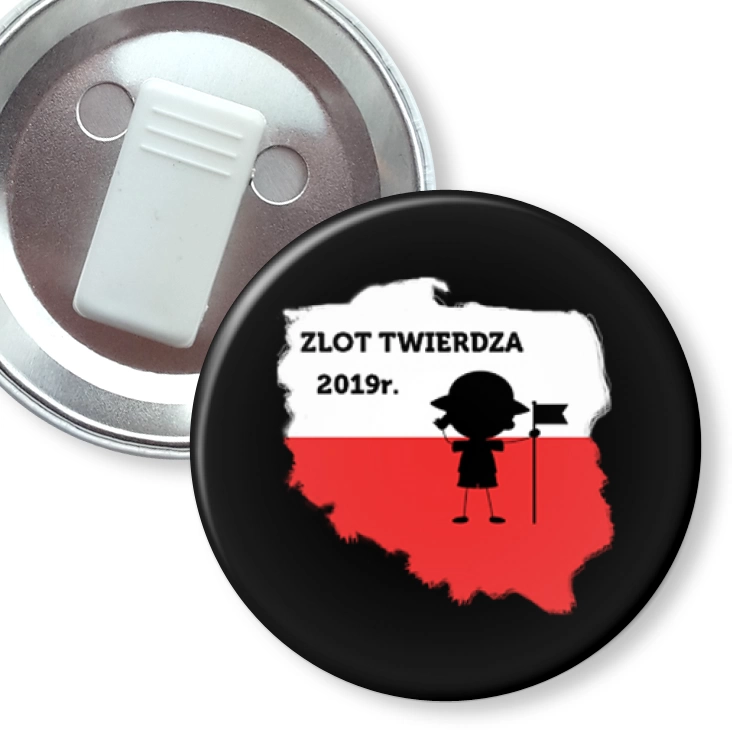 przypinka z żabką Zlot Twierdza