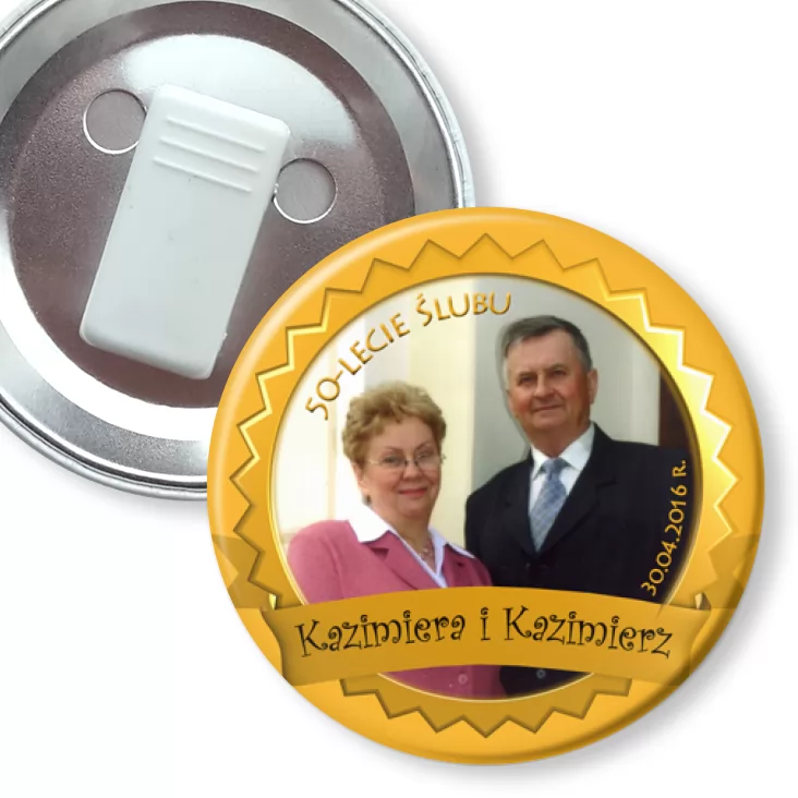 przypinka z żabką Złote Gody