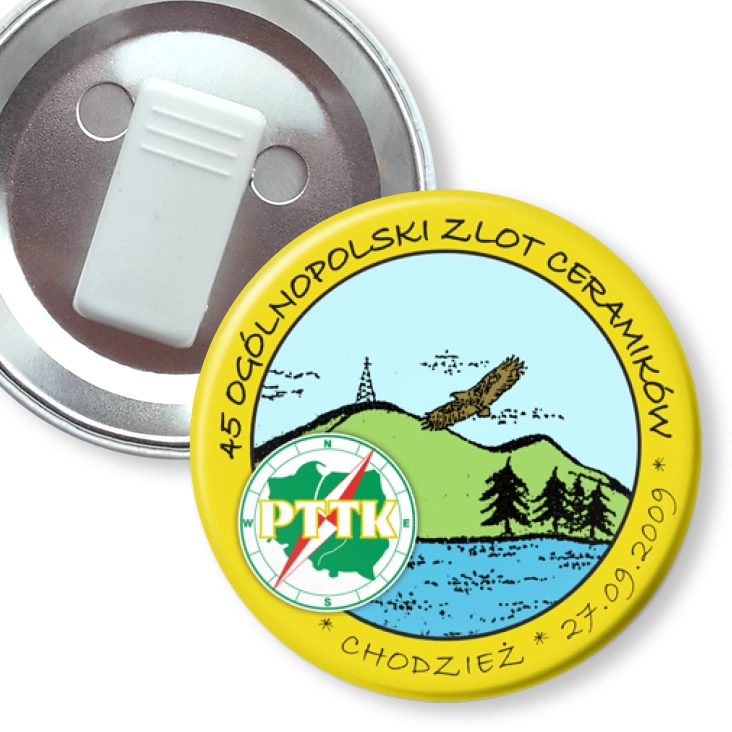 przypinka z żabką 45 Ogólnopolski Zlot Ceramików