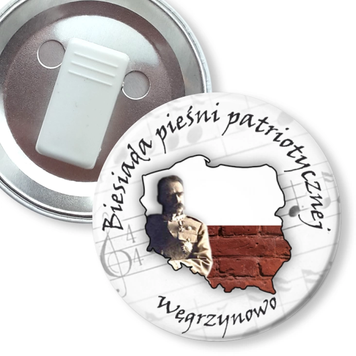 przypinka z żabką Biesiada pieśni patriotycznej