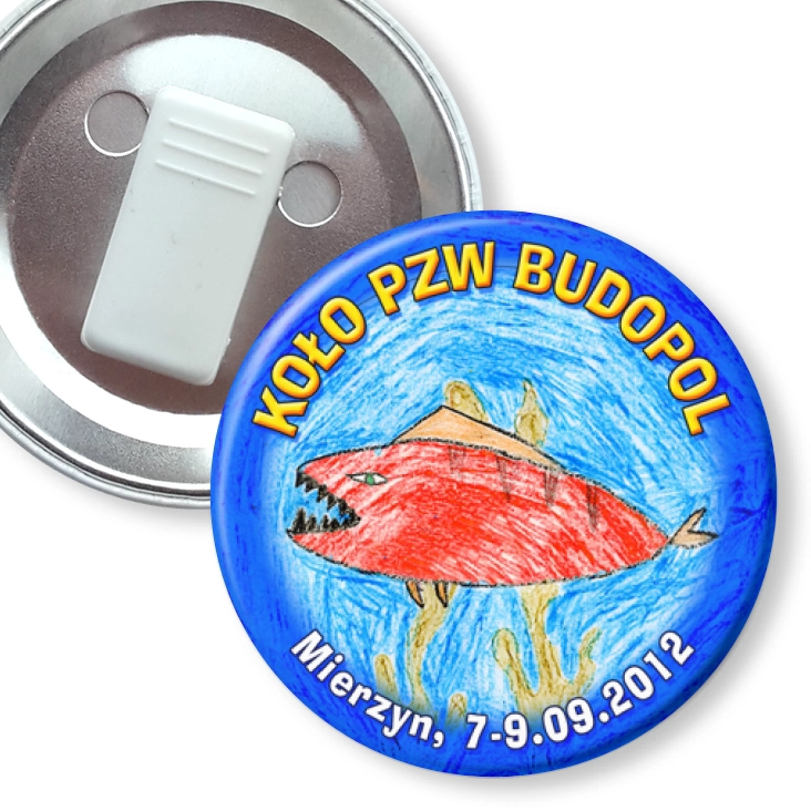 przypinka z żabką Budopol