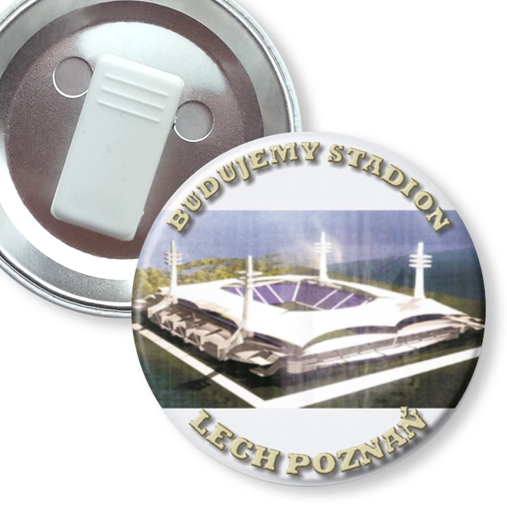 przypinka z żabką Budujemy stadion - Lech Poznań