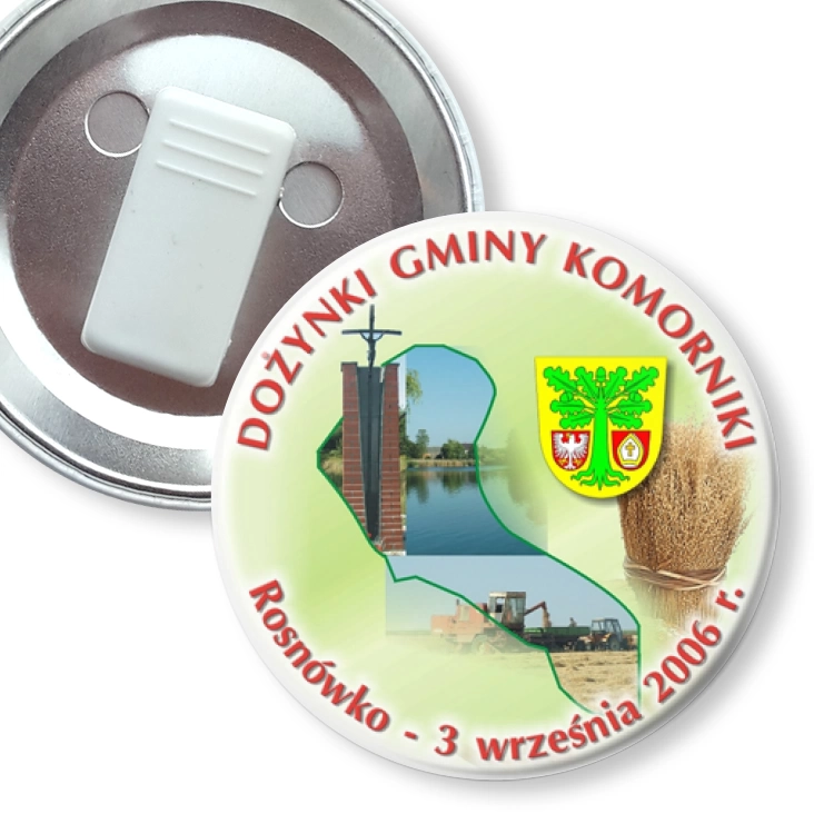 przypinka z żabką Dożynki Gminy Komorniki 2006