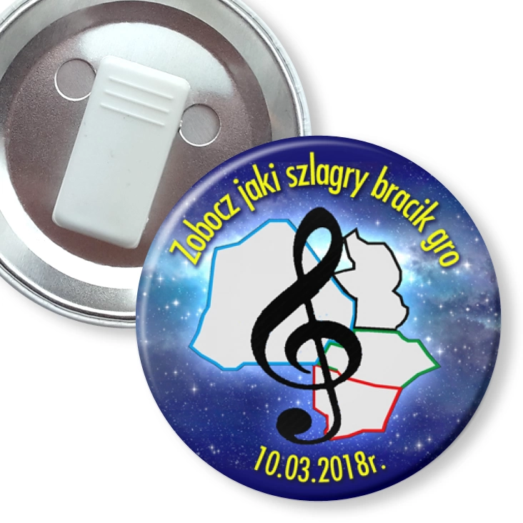 przypinka z żabką Festiwal piosenki dla harcerzy