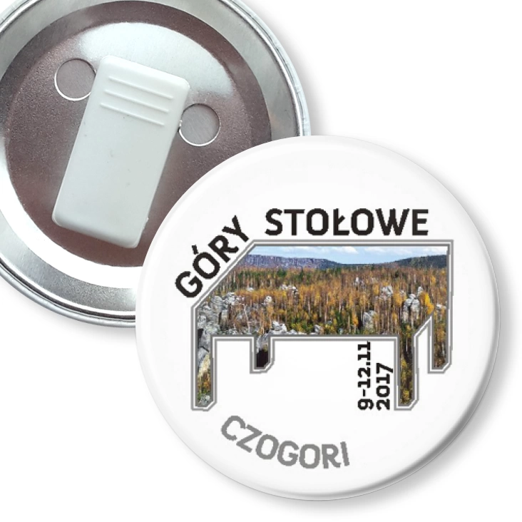 przypinka z żabką Góry Stołowe