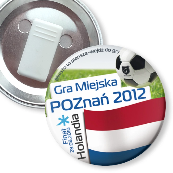 przypinka z żabką Gra Miejska - Poznań 2012 - Holandia