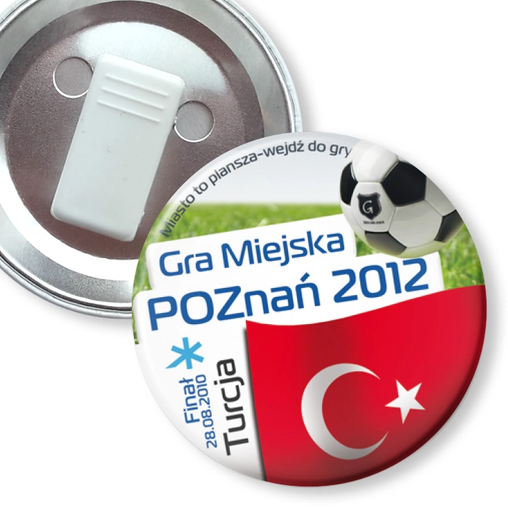 przypinka z żabką Gra Miejska - Poznań 2012 - Turcja