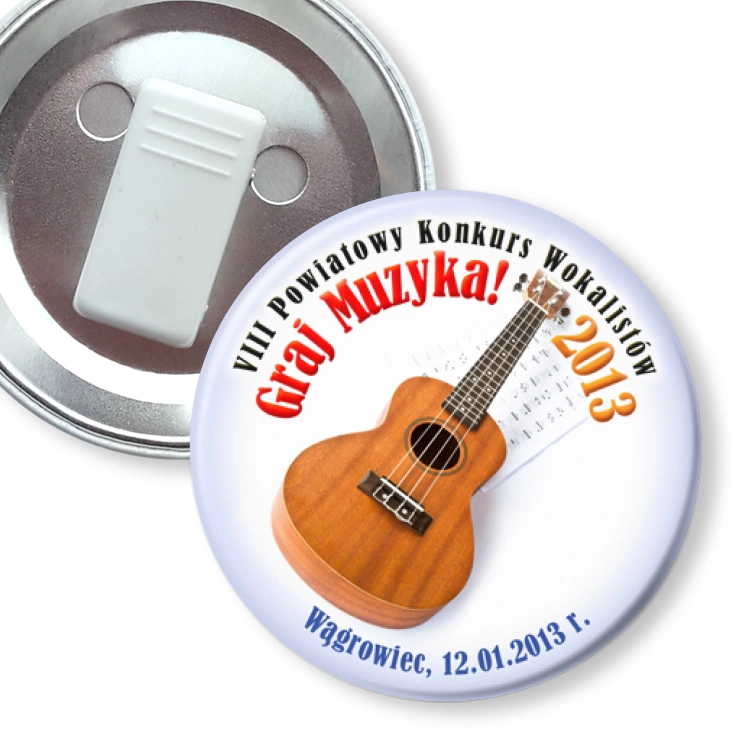 przypinka z żabką Graj Muzyka! 2013