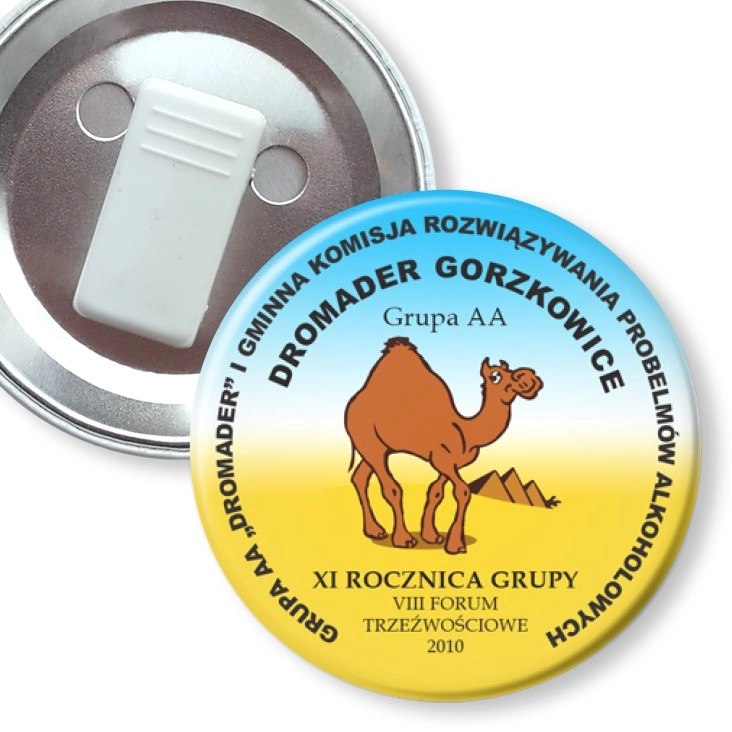 przypinka z żabką Grupa AA Dromader 2010