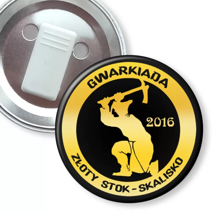 przypinka z żabką GWARKIADA 2016