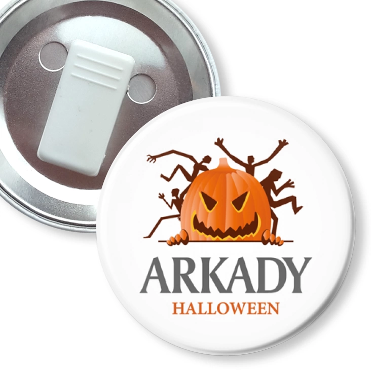 przypinka z żabką Halloween white