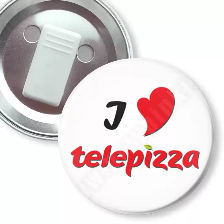 przypinka z żabką I love Telepizza