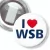 Przypinka z żabką I love WSB