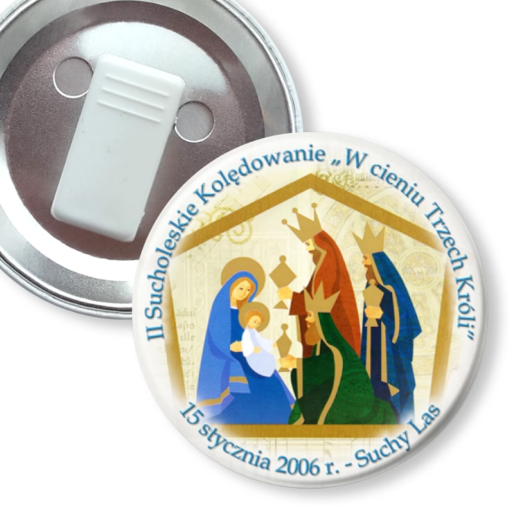 przypinka z żabką II Sucholeskie Kolędowanie
