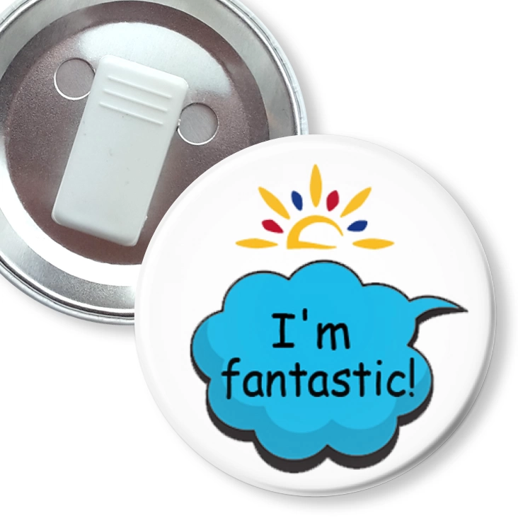 przypinka z żabką I am fantastic!