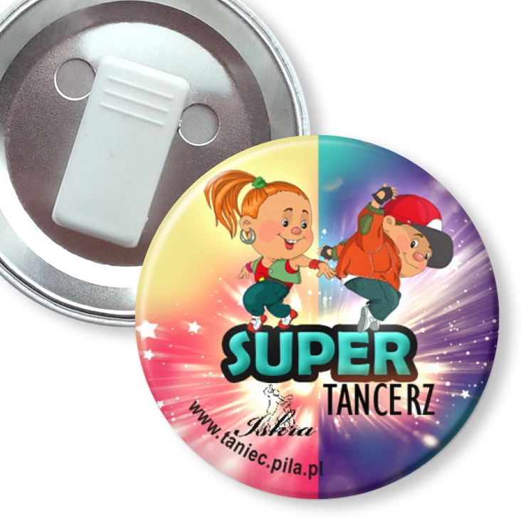 przypinka z żabką Iskra - Super Tancerz