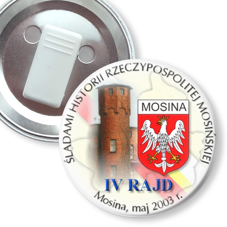 przypinka z żabką IV Śladami Historii Rzeczypospolitej Mosińskiej
