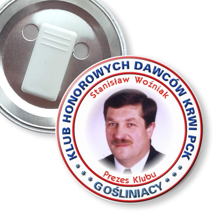 przypinka z żabką Klub Honorowych Dawców Krwi PCK