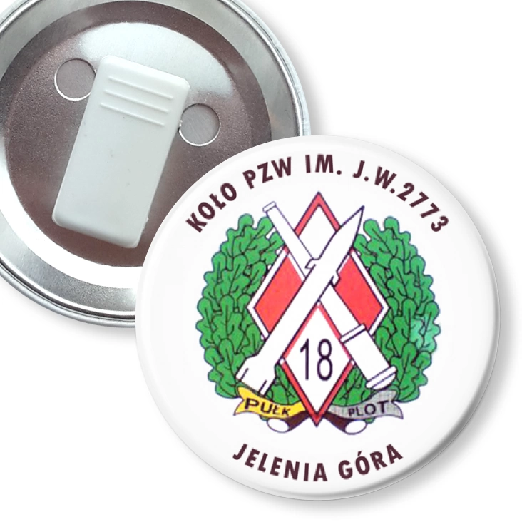 przypinka z żabką Koło PZW Jelenia Góra