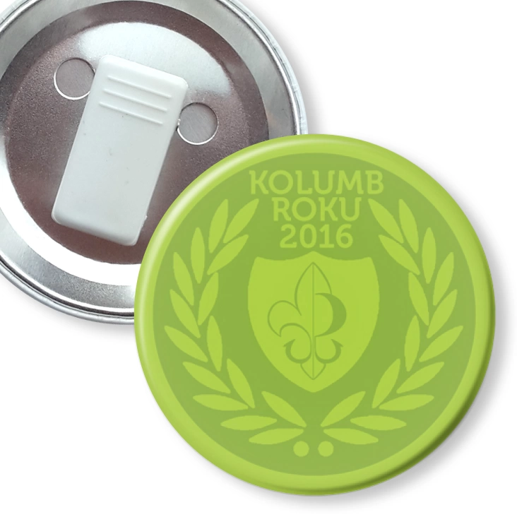 przypinka z żabką Kolumb Roku 2016