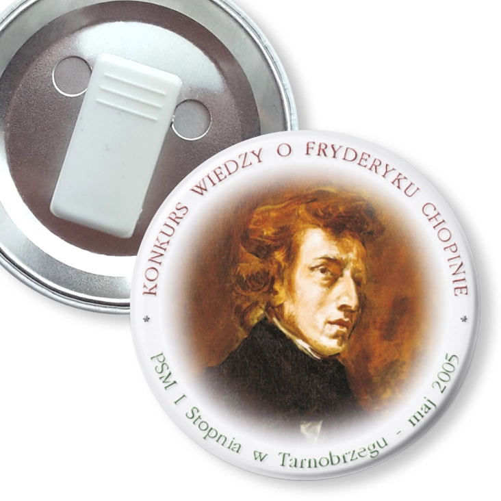 przypinka z żabką Konkurs wiedzy o Chopinie - Tarnobrzeg 2005