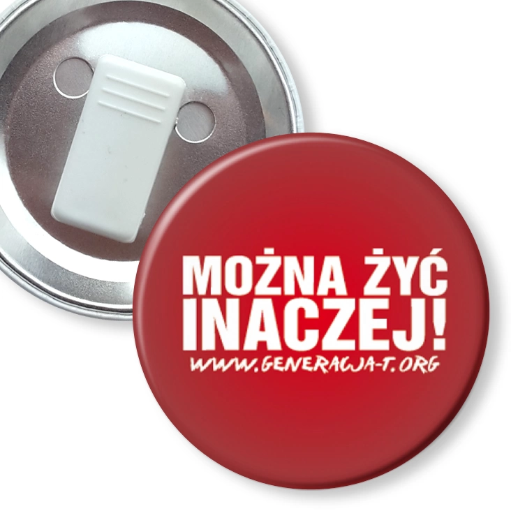 przypinka z żabką Można żyć inaczej B