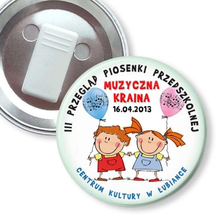 przypinka z żabką Muzyczna Kraina 2013