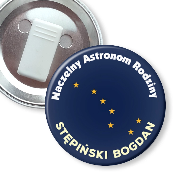 przypinka z żabką Naczelny Astronom Rodziny