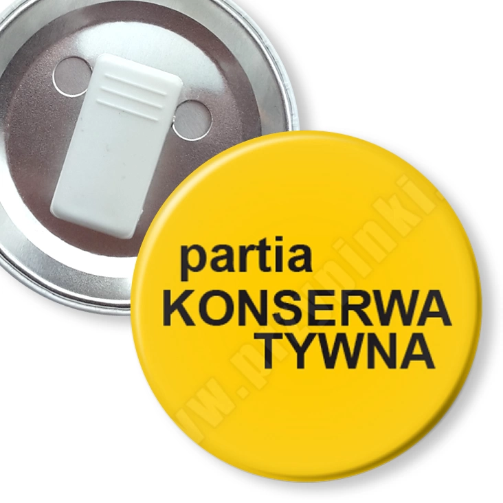 przypinka z żabką Partia konserwatywna