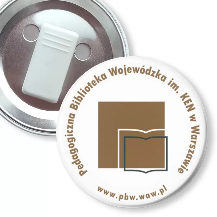 przypinka z żabką Pedagogiczna Biblioteka Wojewódzka w Warszawie