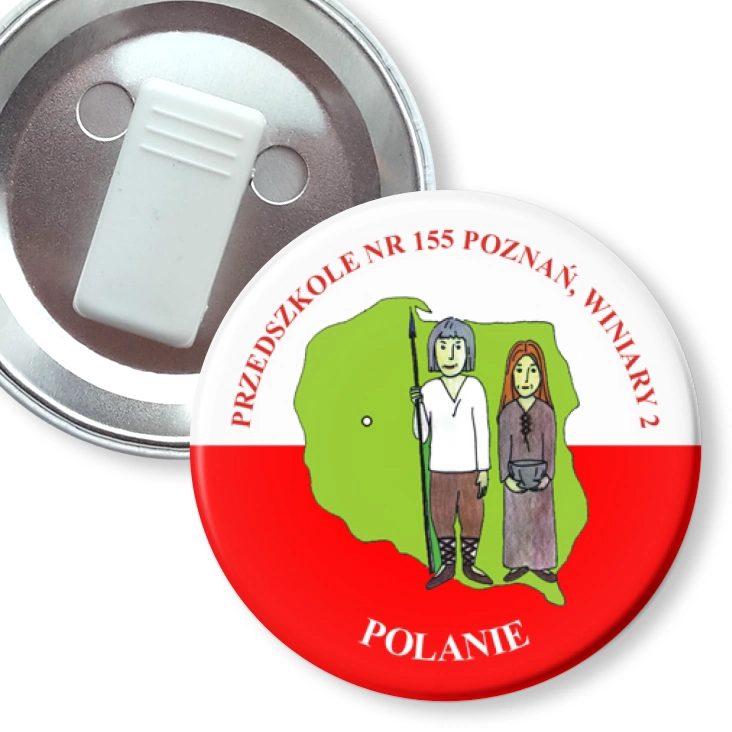 przypinka z żabką Przedszkole nr 155