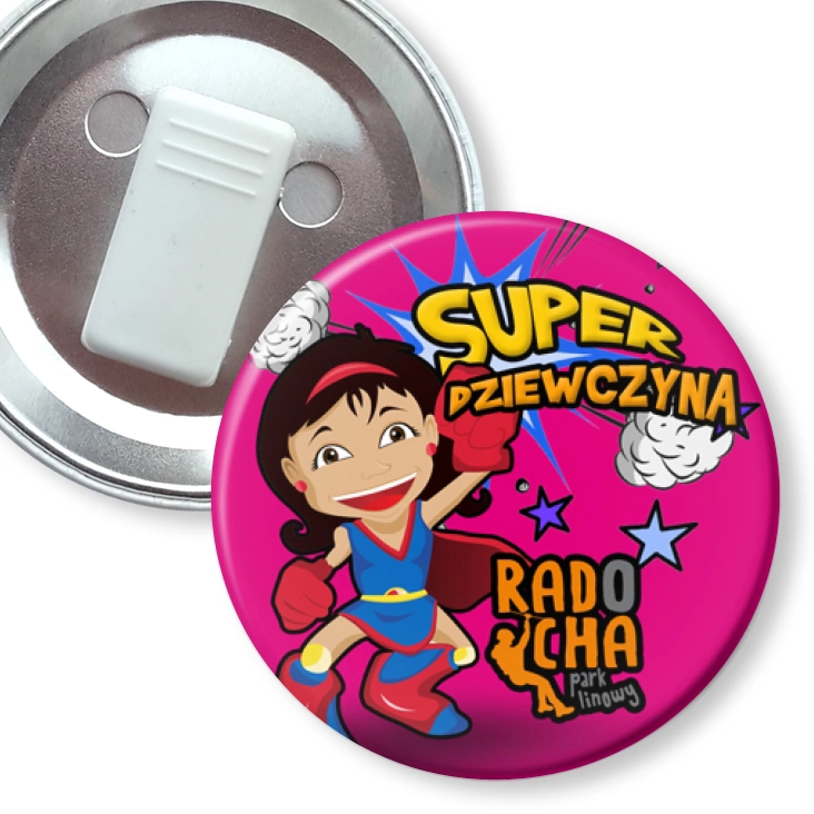 przypinka z żabką Radocha - Super Dziewczyna