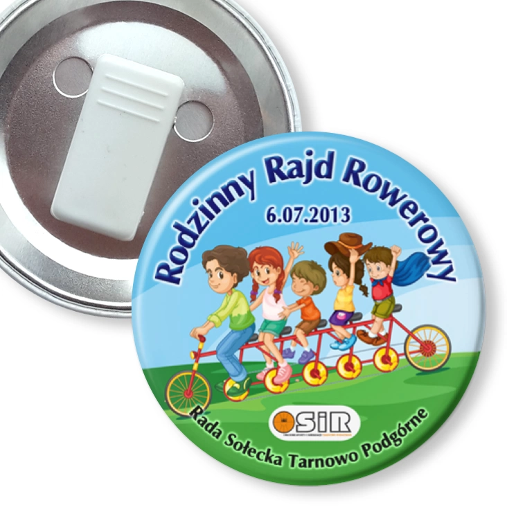 przypinka z żabką Rodzinny Rajd Rowerowy 2013