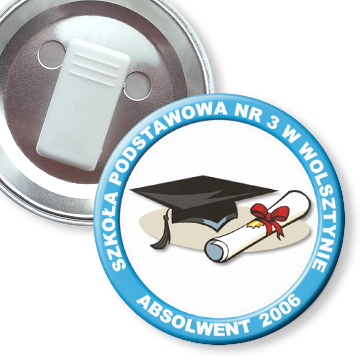 przypinka z żabką SP nr 3 w Wolsztynie - Absolwent 2006