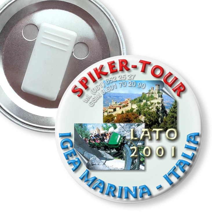 przypinka z żabką Spiker-Tour Italia