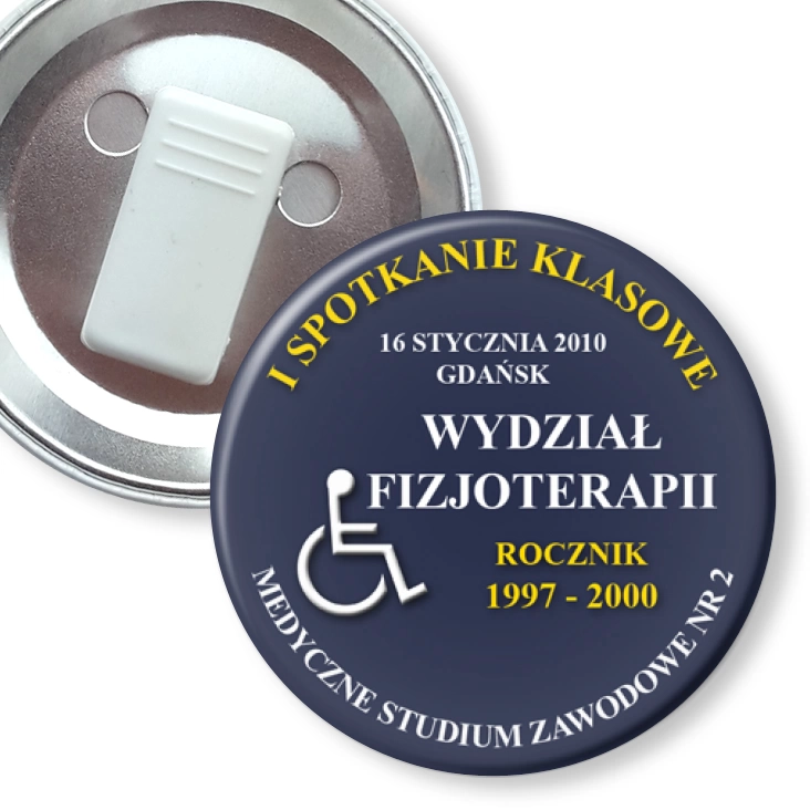 przypinka z żabką Spotkanie klasowe - MSZ nr 2 w Gdańsku