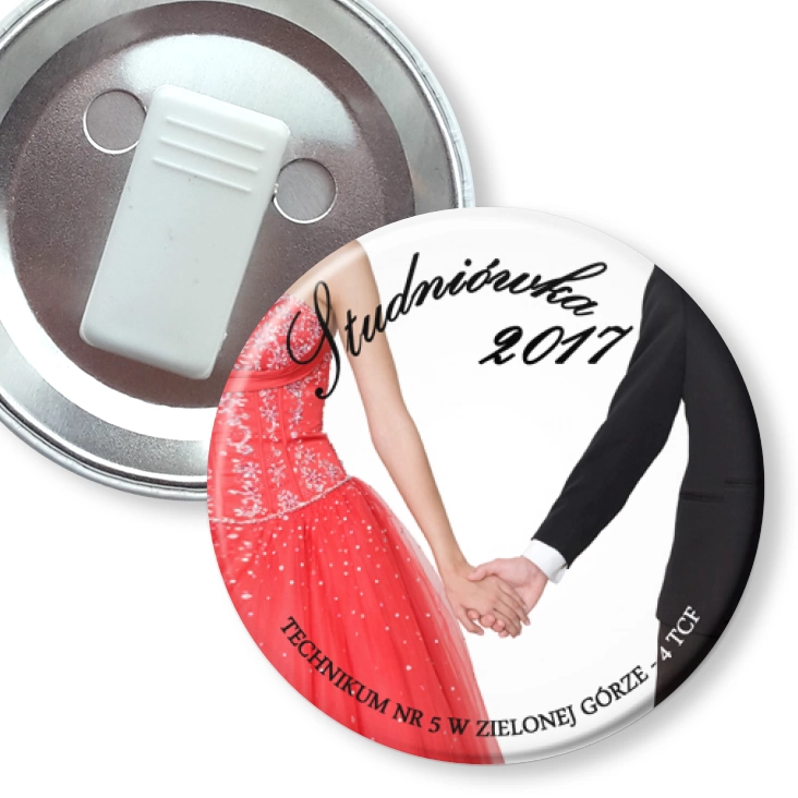 przypinka z żabką Studniówka 2017
