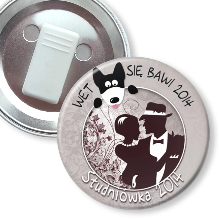 przypinka z żabką Studniówka 2014 - WET