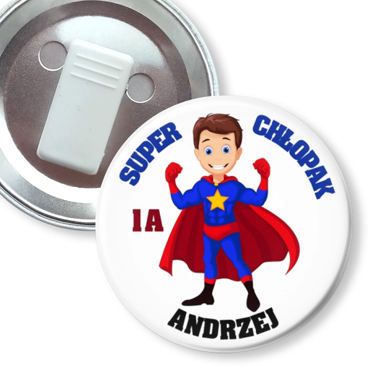 przypinka z żabką Super Chłopak