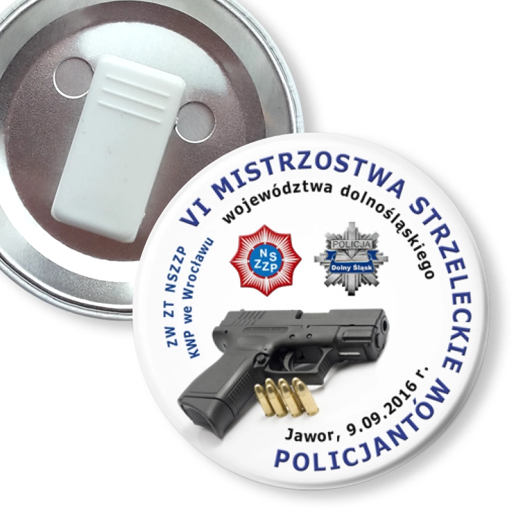 przypinka z żabką VI Mistrzostwa Strzeleckie Policjantów