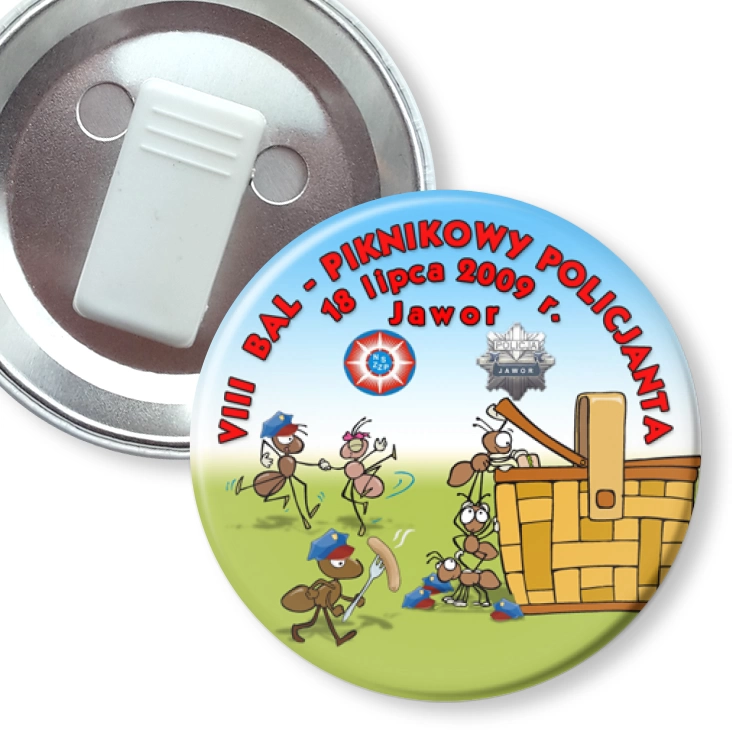 przypinka z żabką VIII Bal Piknikowy Policjanta - Jawor 2009