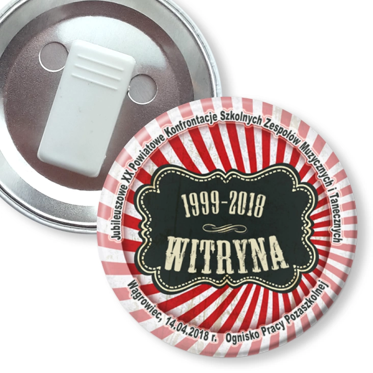 przypinka z żabką Witryna 2018