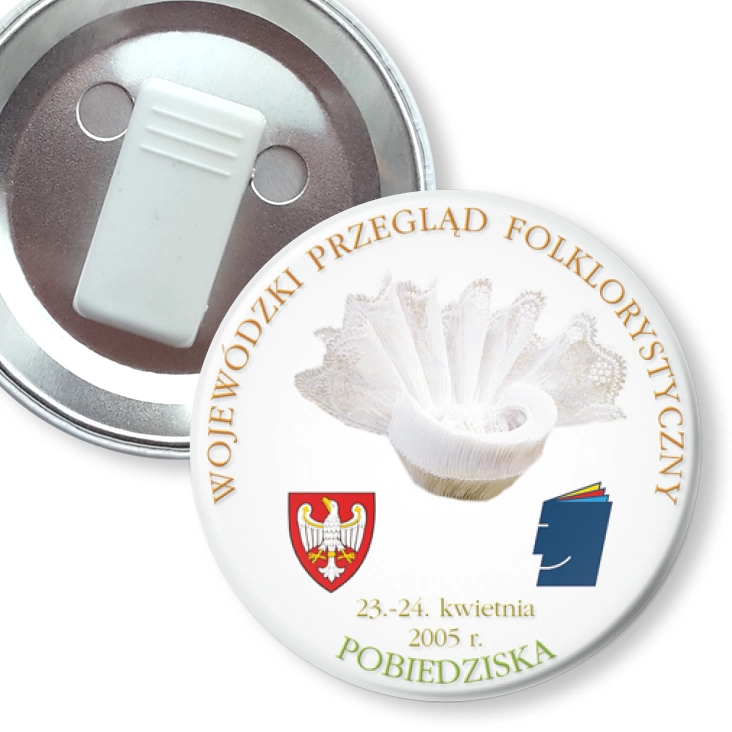przypinka z żabką Wojewódzki Przegląd Folklorystyczny