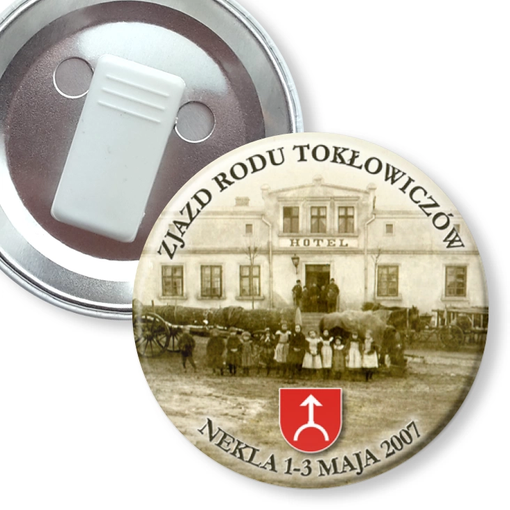 przypinka z żabką Zjazd Rodu Tokłowiczów