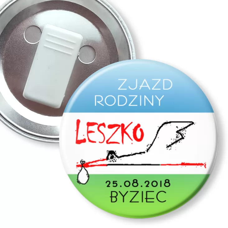 przypinka z żabką Zjazd rodziny