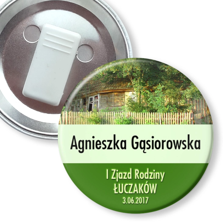 przypinka z żabką 1 zjazd rodziny Łuczaków