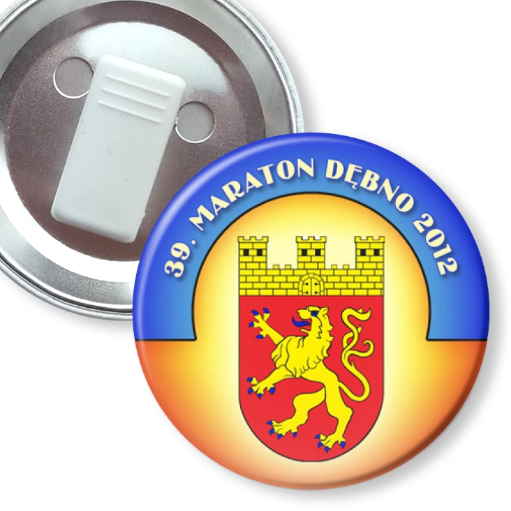 przypinka z żabką 39. Maraton Dębno 2012