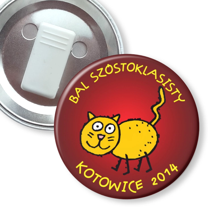 przypinka z żabką Bal Szóstoklasisty Kotowice 2014