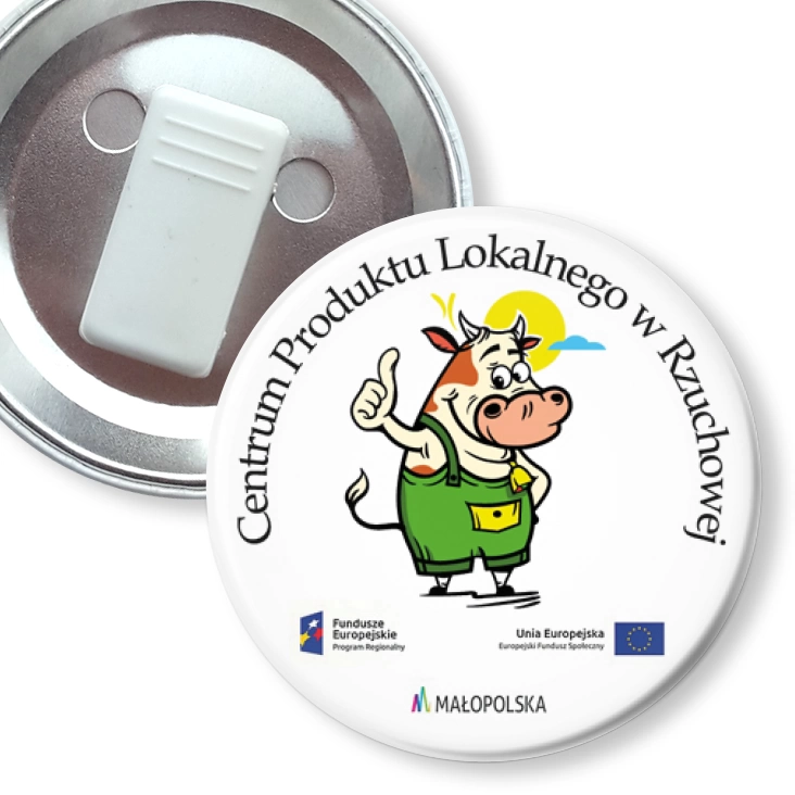 przypinka z żabką Centrum Produktu Lokalnego