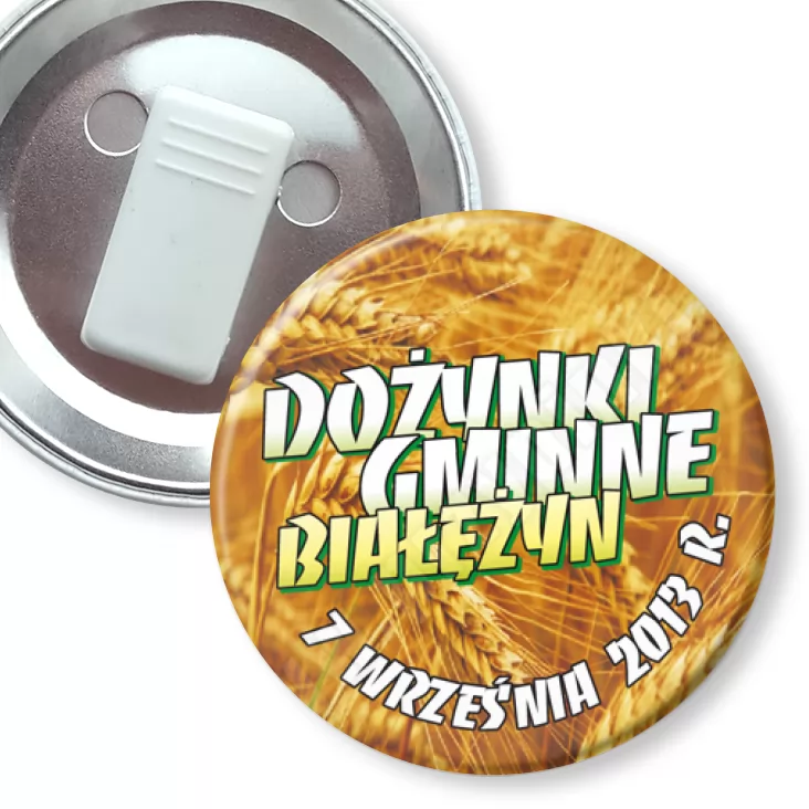 przypinka z żabką Dożynki Gminne Białężyn